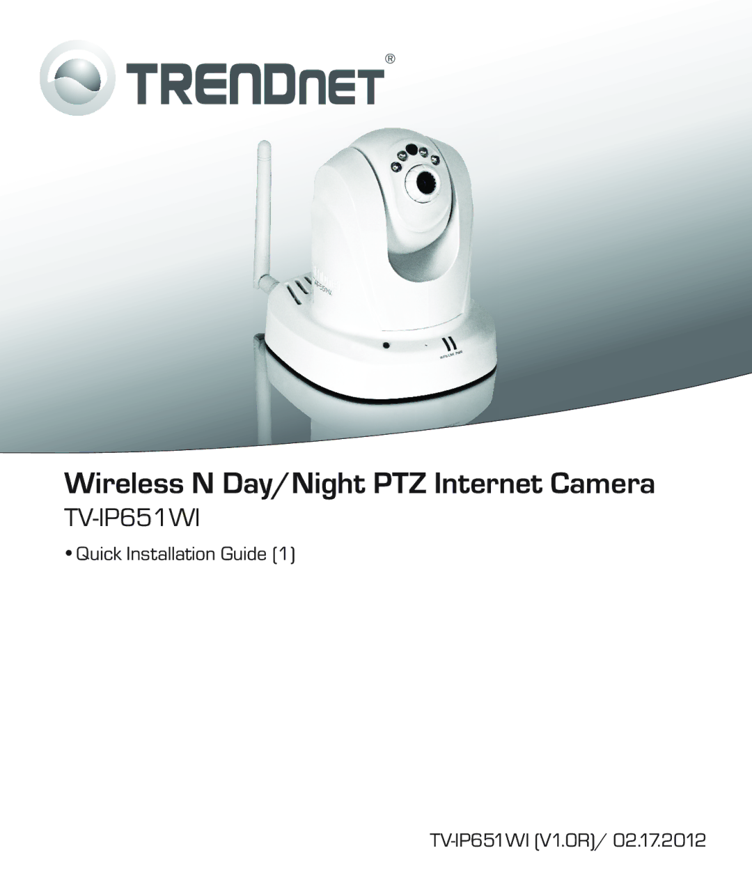 TRENDnet TVIP651WI manual Wireless N Day/Night PTZ Internet Camera 