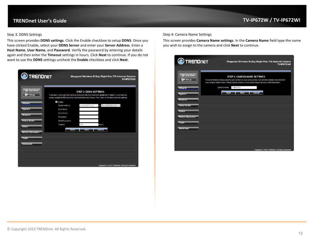 TRENDnet KXTG7872S, TVIP672WI manual TRENDnet User’s Guide 