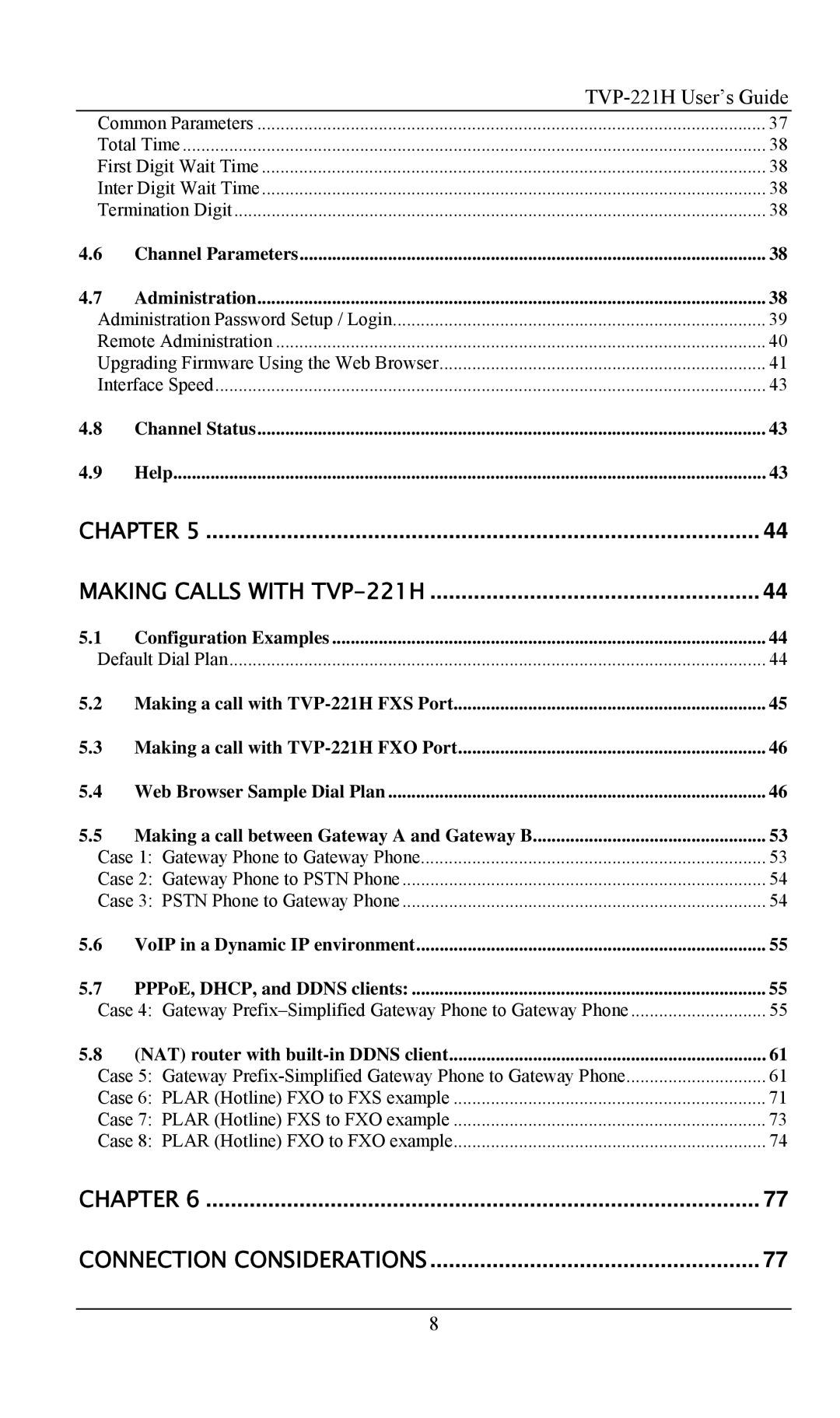 TRENDnet TVP- 221H, VoIP Gateway manual Chapter, TVP-221H User’s Guide 