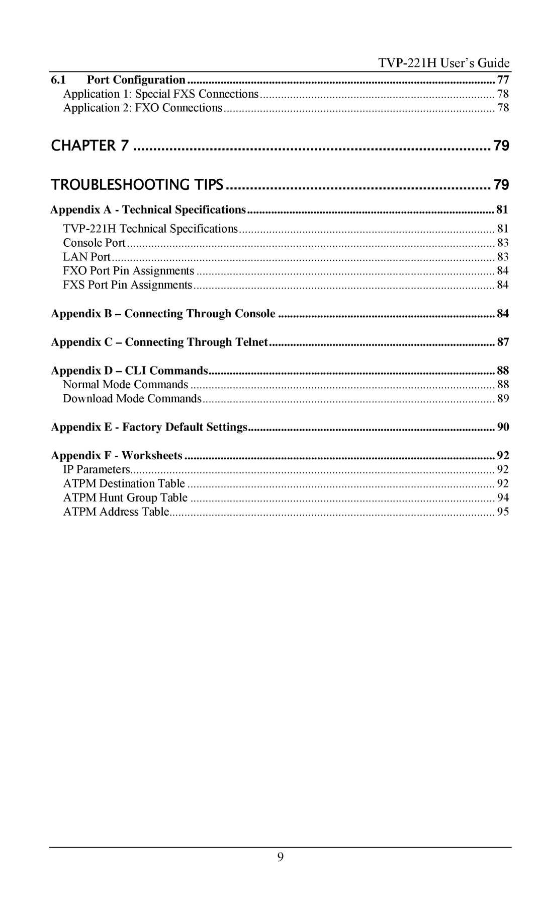 TRENDnet VoIP Gateway, TVP- 221H manual TVP-221H User’s Guide 