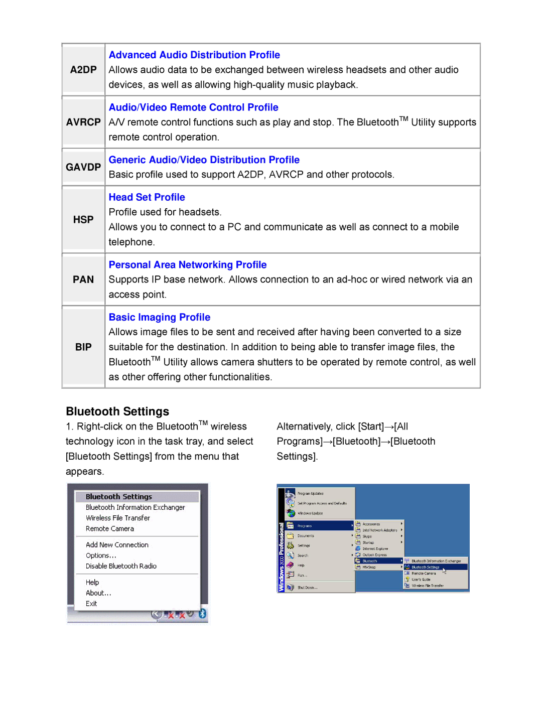 TRENDnet TVP-SP1BK manual Bluetooth Settings, A2DP 