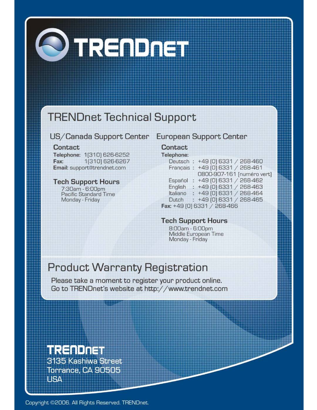 TRENDnet TVP-SP1BK manual 