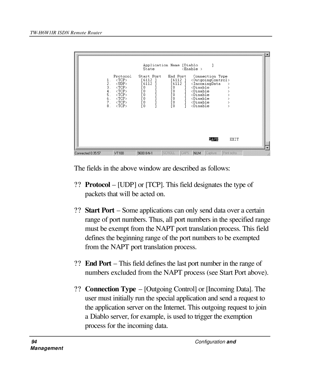 TRENDnet TW-H6W1IR manual Configuration 