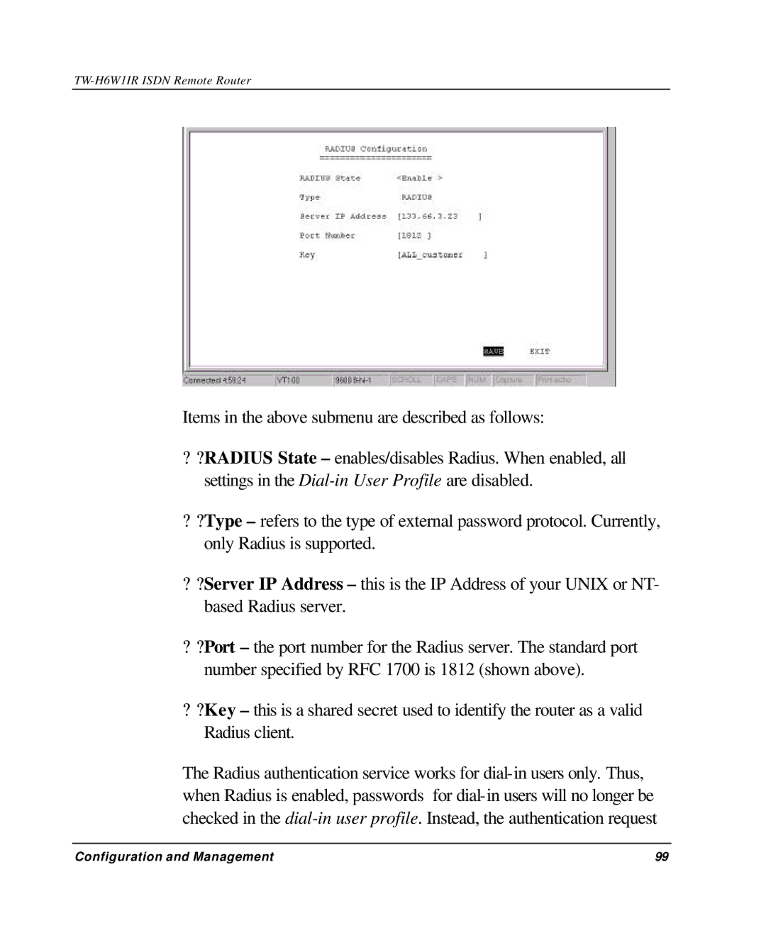 TRENDnet TW-H6W1IR manual Configuration and Management 