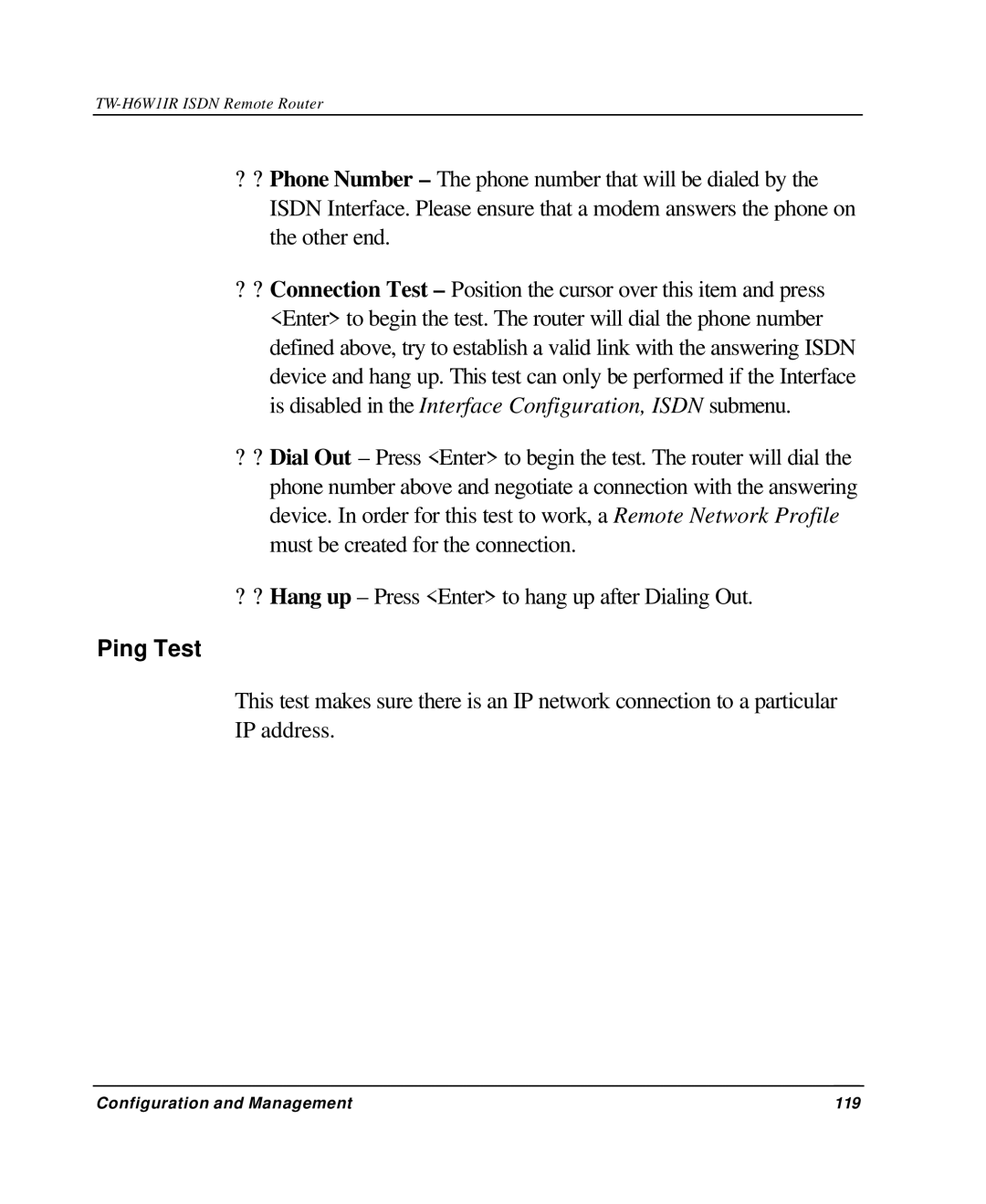 TRENDnet TW-H6W1IR manual Ping Test 