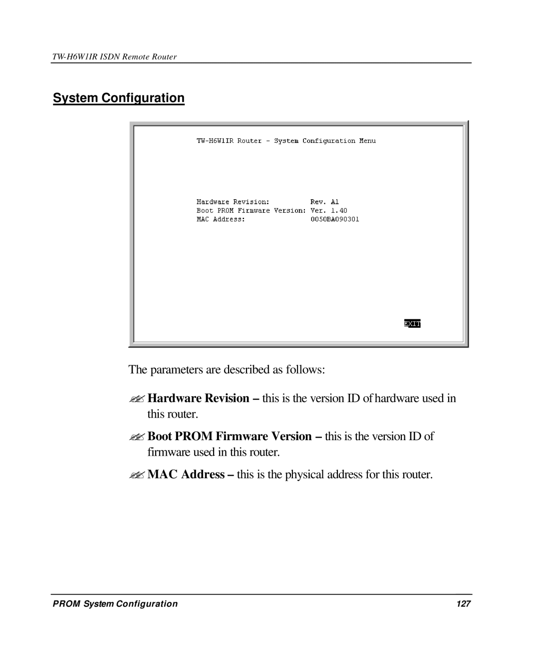 TRENDnet TW-H6W1IR manual System Configuration 