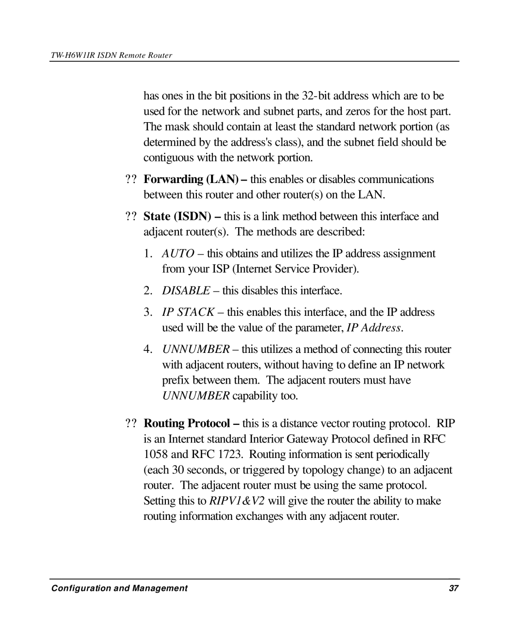 TRENDnet TW-H6W1IR manual Configuration and Management 