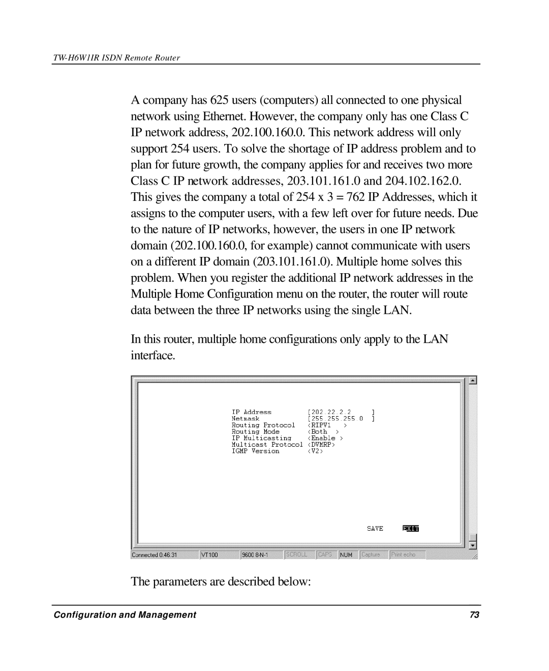 TRENDnet TW-H6W1IR manual Configuration and Management 