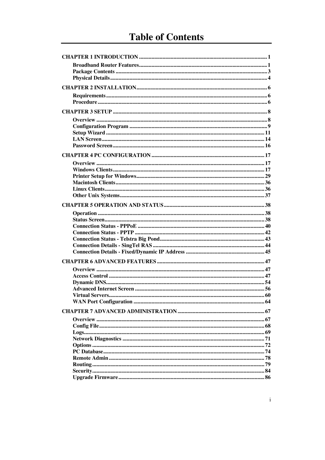 TRENDnet TW100-BRF114U manual Table of Contents 