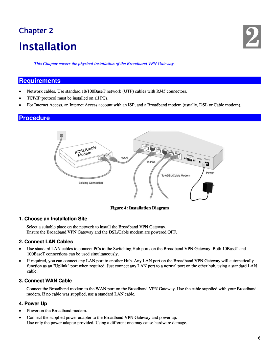 TRENDnet TW100-BRV324 manual Installation, Requirements, Procedure, Chapter 