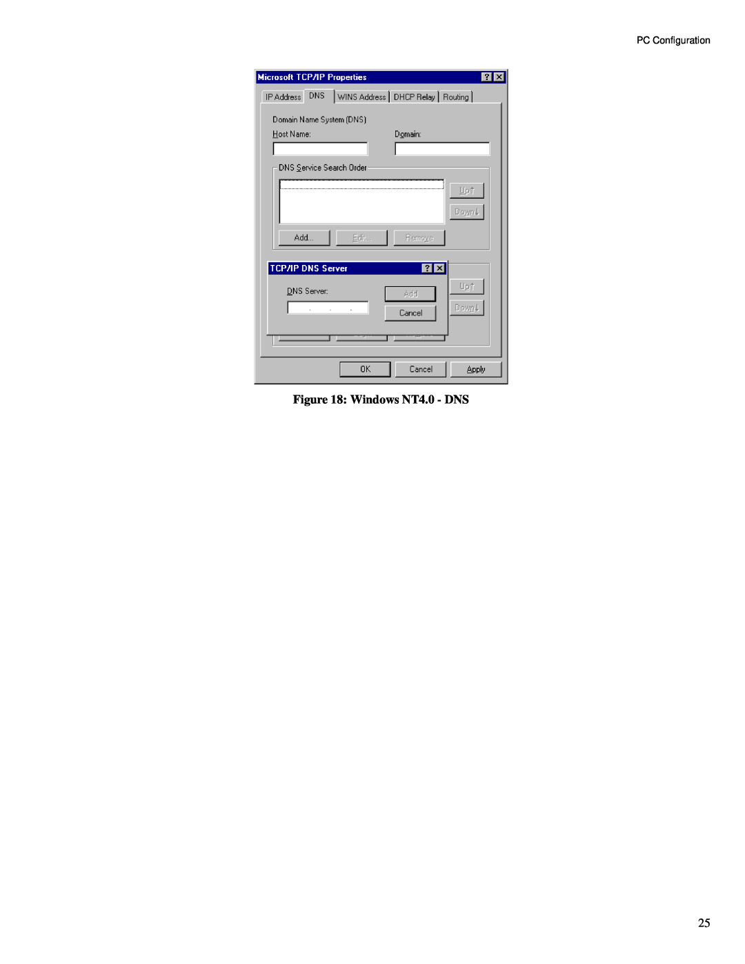 TRENDnet TW100-BRV324 manual Windows NT4.0 - DNS, PC Configuration 