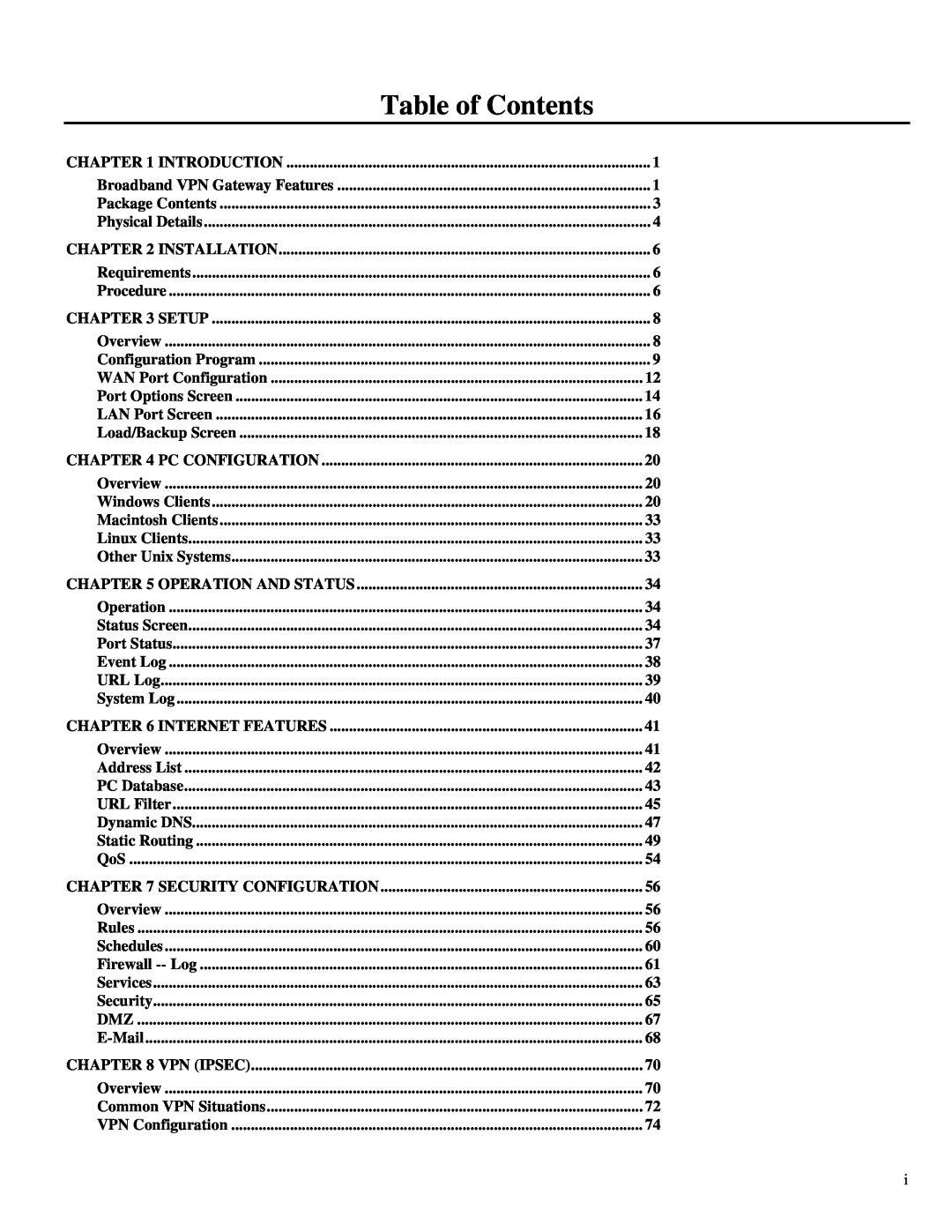 TRENDnet TW100-BRV324 manual Table of Contents 