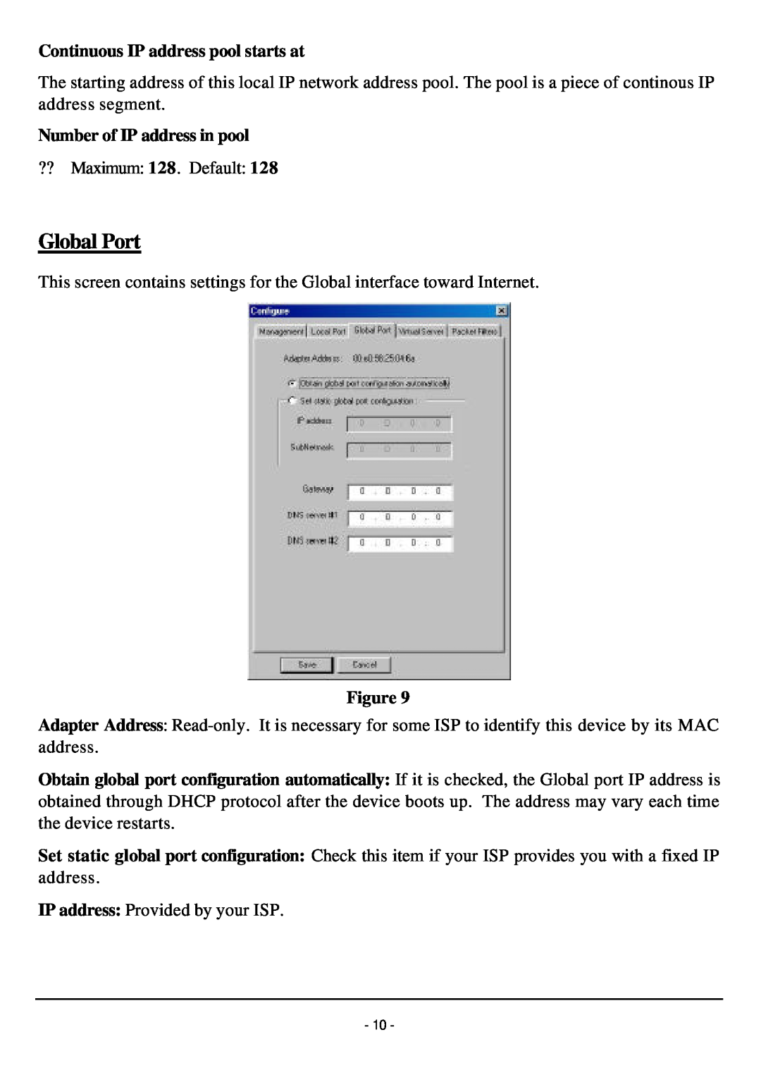 TRENDnet TW100-W1CA user manual Global Port 