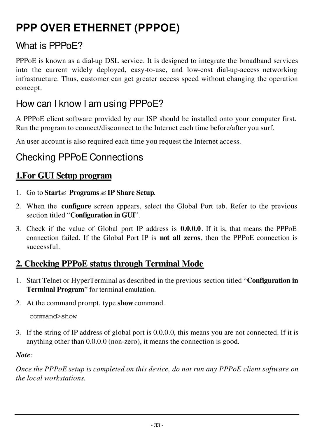 TRENDnet TW100-W1CA PPP Over Ethernet Pppoe, What is PPPoE?, How can I know I am using PPPoE?, Checking PPPoE Connections 