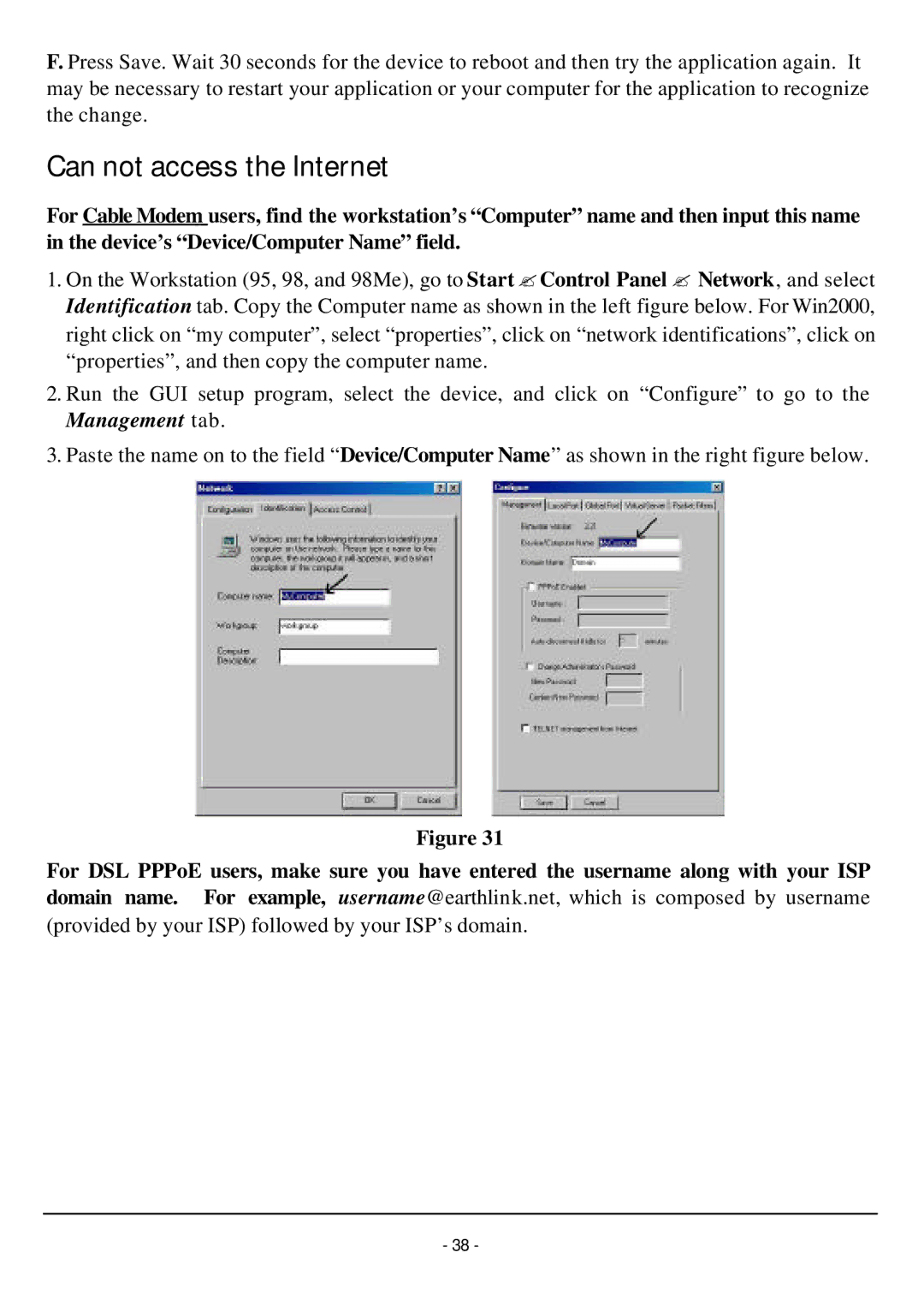 TRENDnet TW100-W1CA user manual Can not access the Internet 