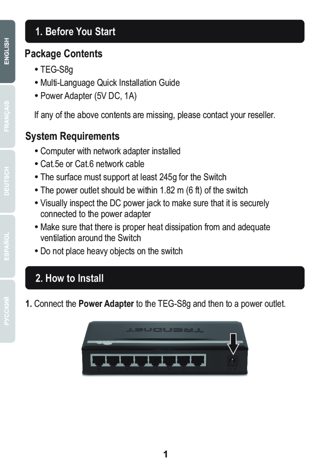 TRENDnet WAG102NA technical specifications Before You Start, How to Install, Package Contents, System Requirements 