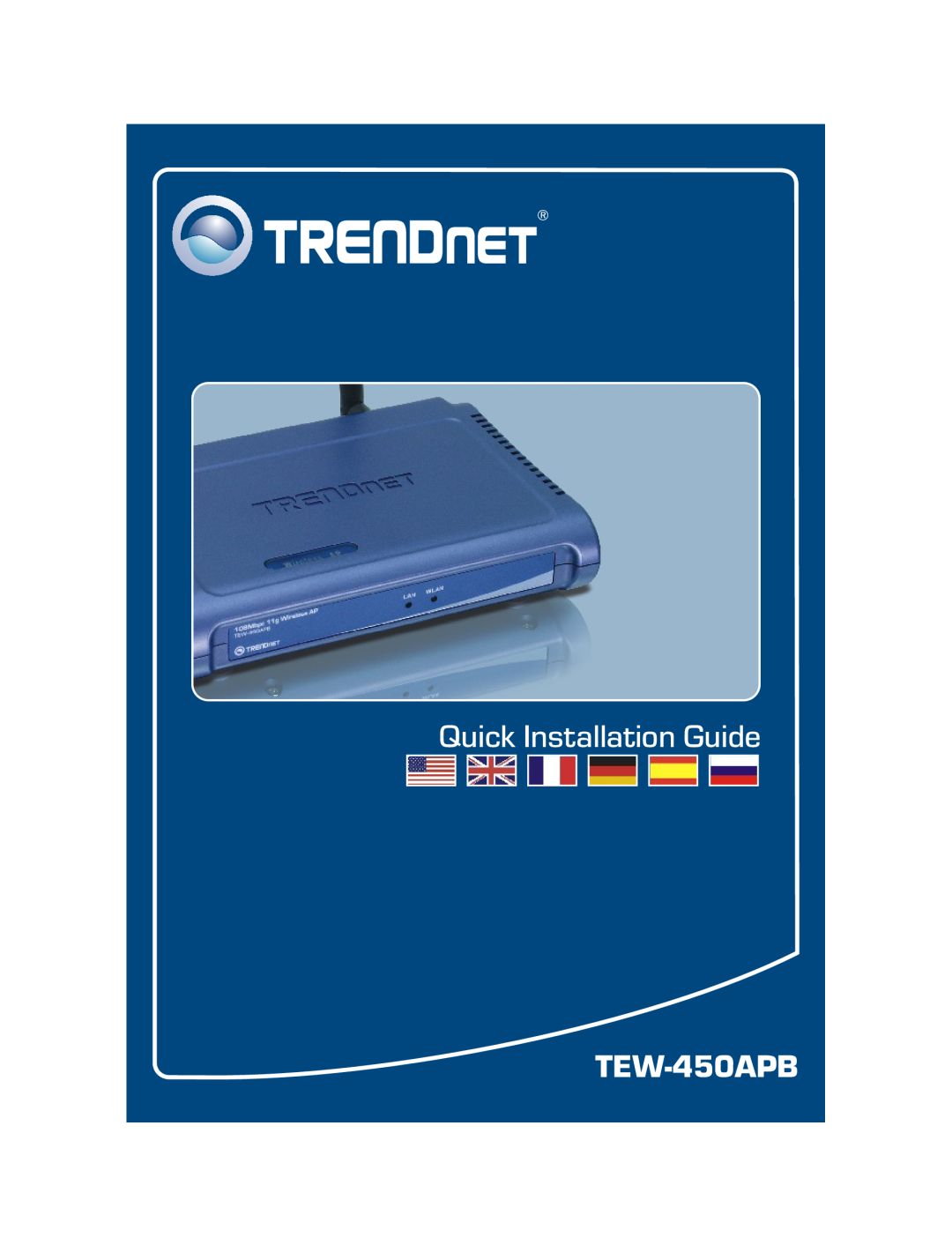 TRENDnet Wireless Access Point manual Quick Installation Guide, TEW-450APB 
