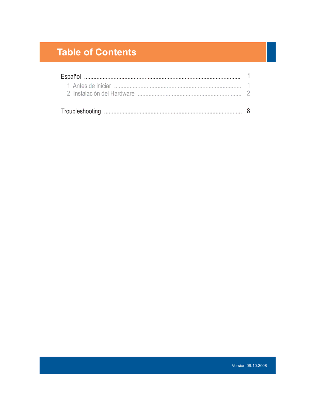 TRENDnet Wireless N Router Internet manual Table of Contents 