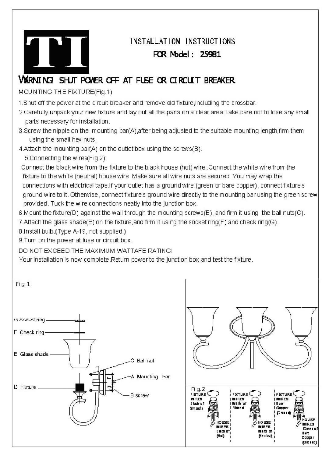 Triarch 25981 manual 