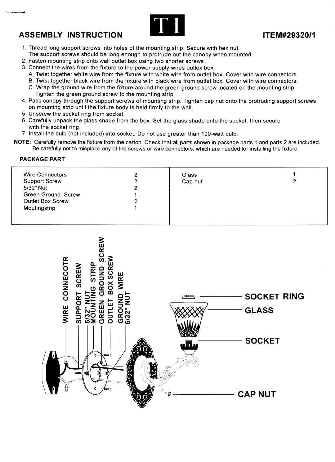 Triarch 29320/1 manual 