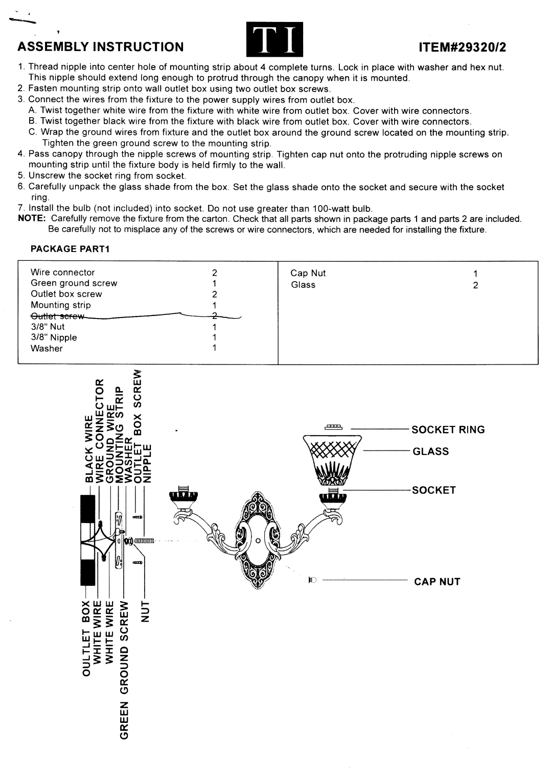 Triarch 29320/2 manual 