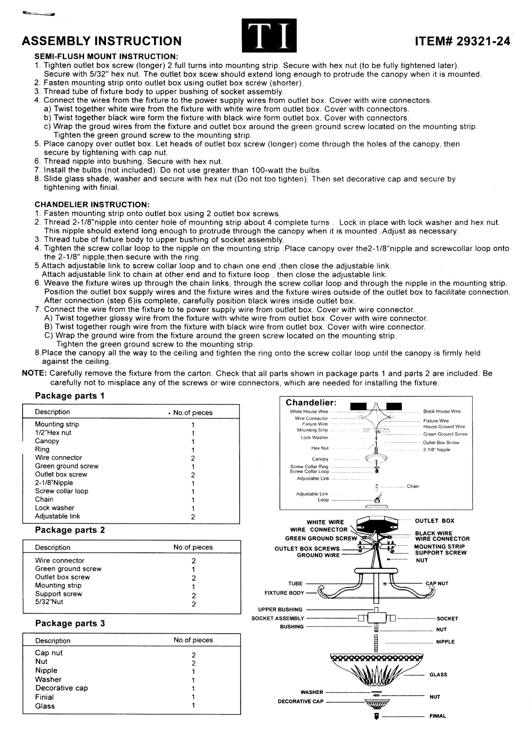 Triarch 29321-24 manual 