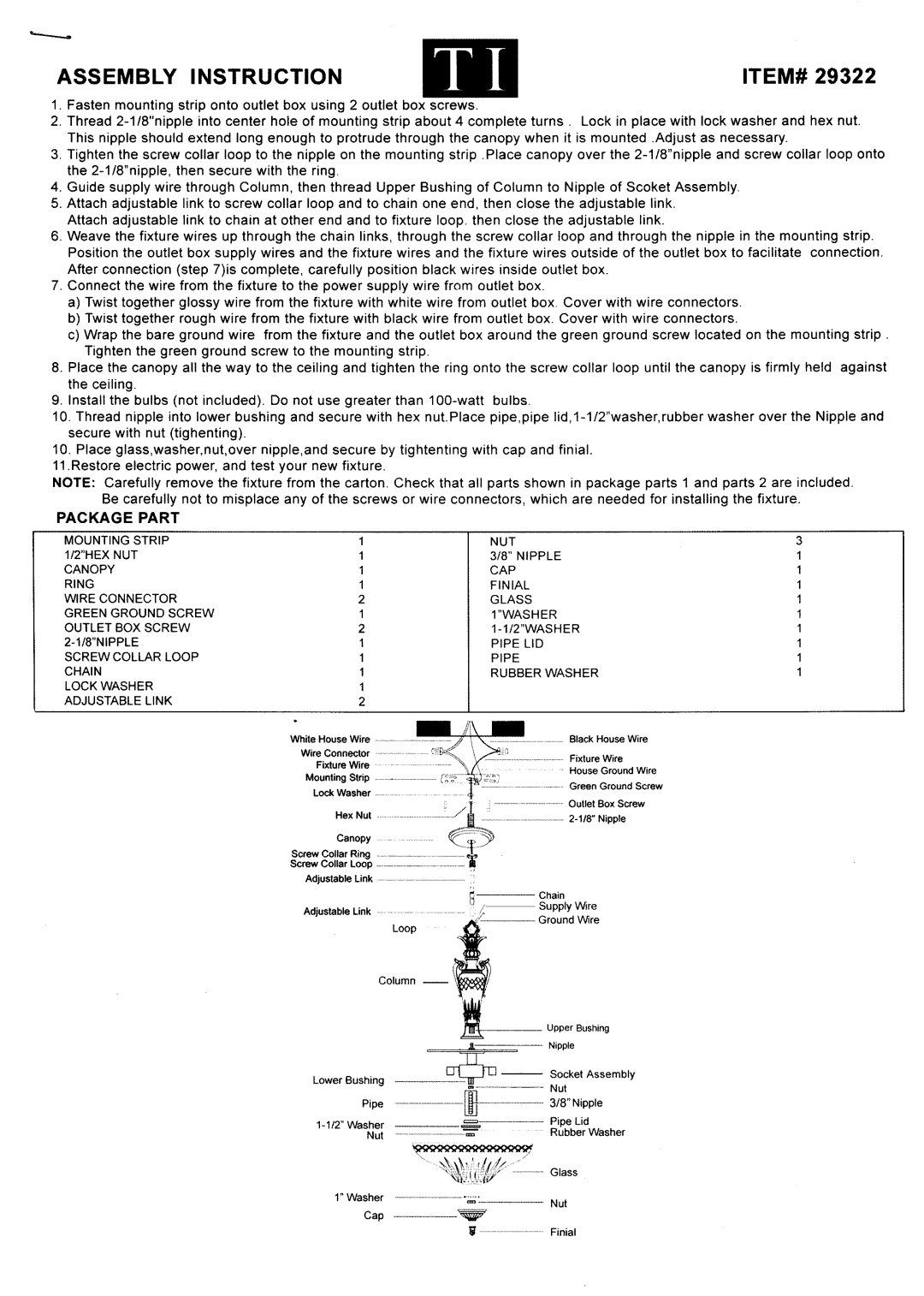 Triarch 29322 manual 