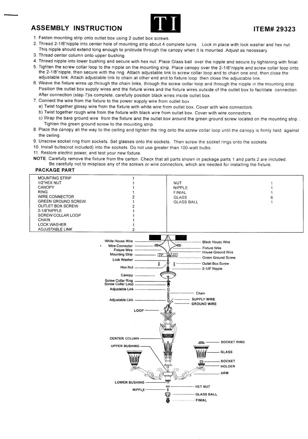 Triarch 29323 manual 