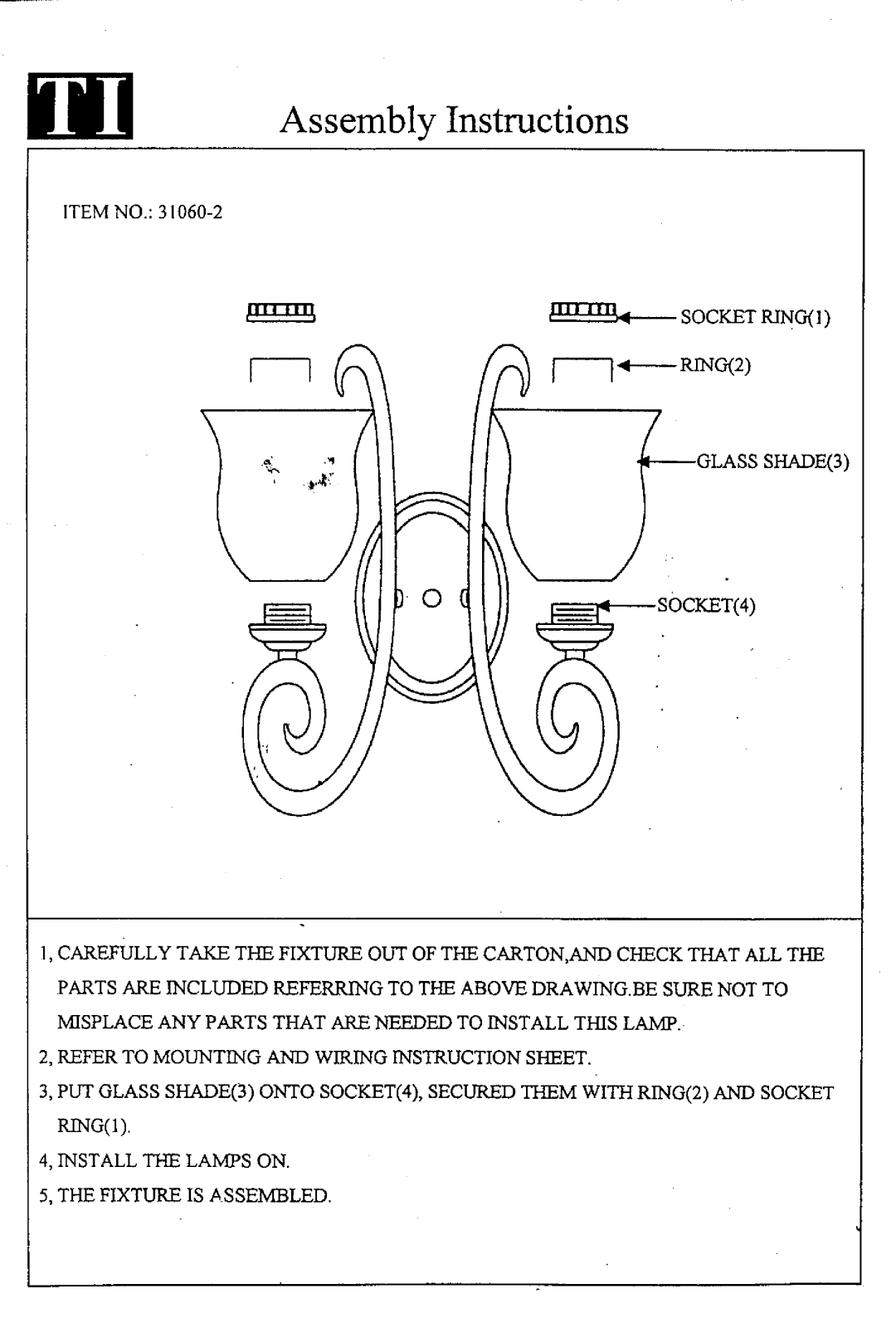 Triarch 31060-2 manual 