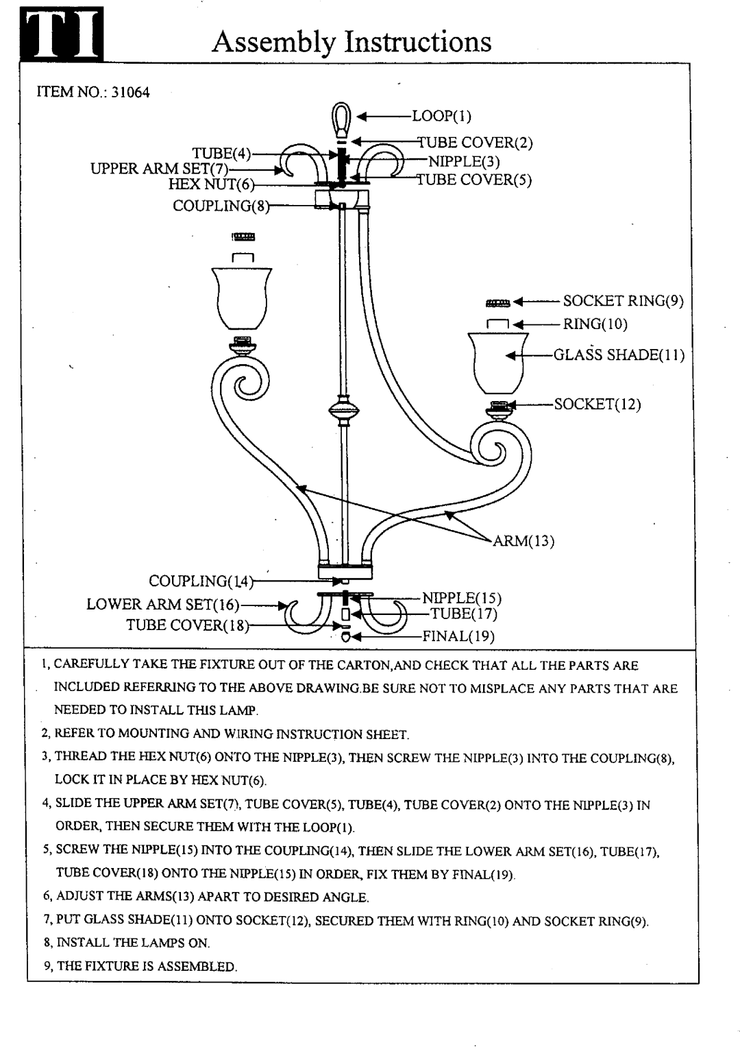 Triarch 31064 manual 