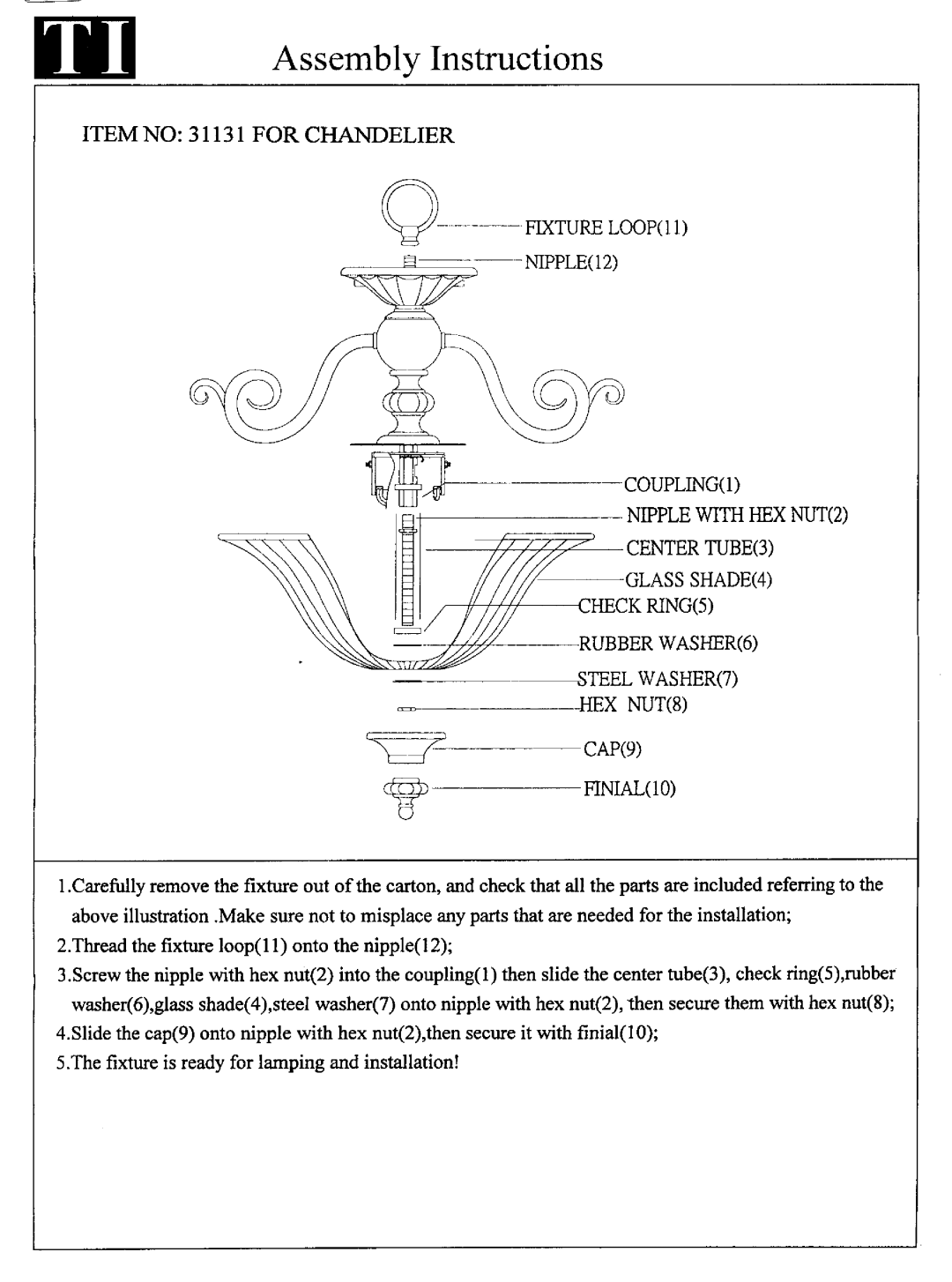 Triarch 31131 manual 