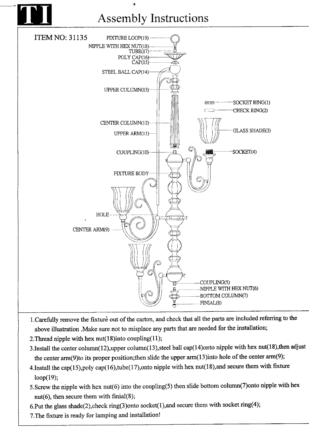 Triarch 31135 manual 