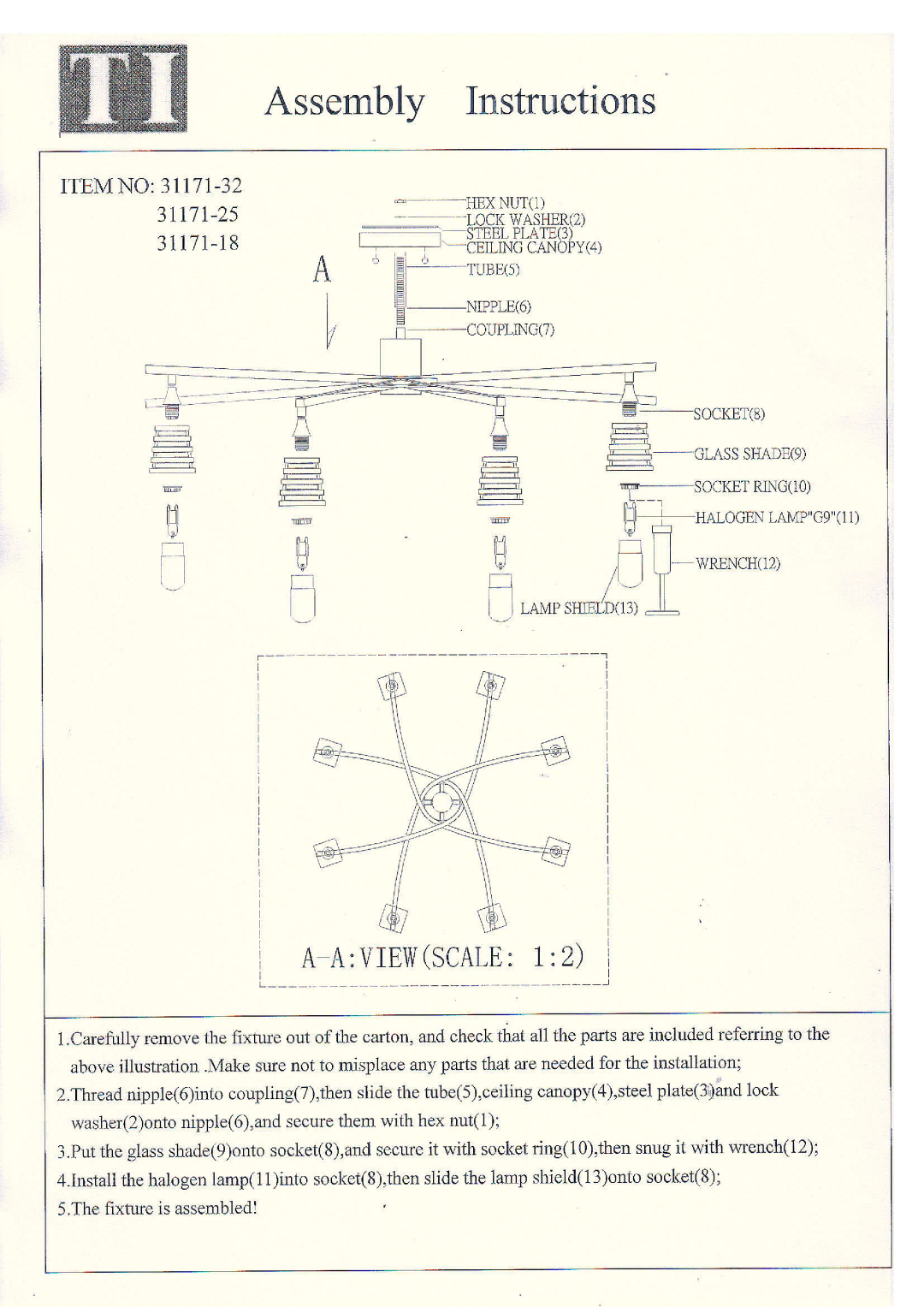 Triarch 31171-25, 31171-32, 31171-18 manual 