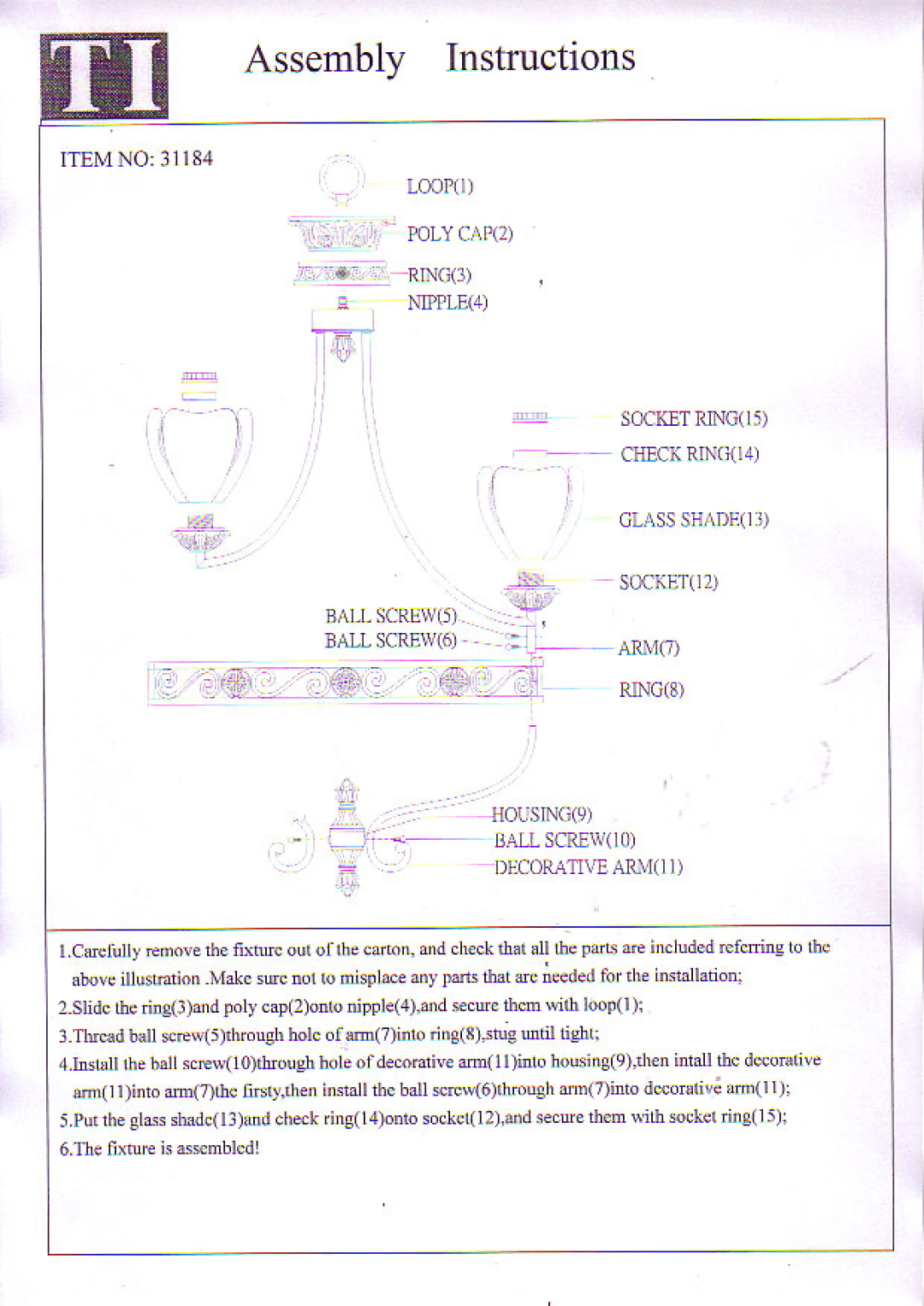 Triarch 31184 manual 