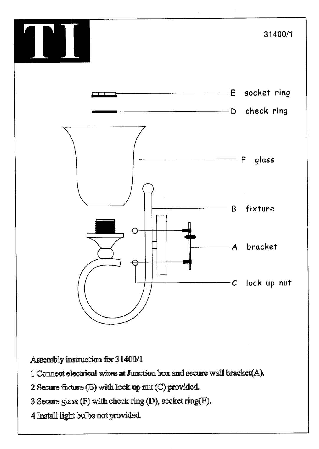 Triarch 31400/1 manual 