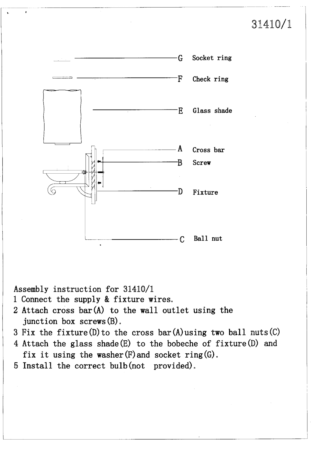 Triarch 31410/1 manual 