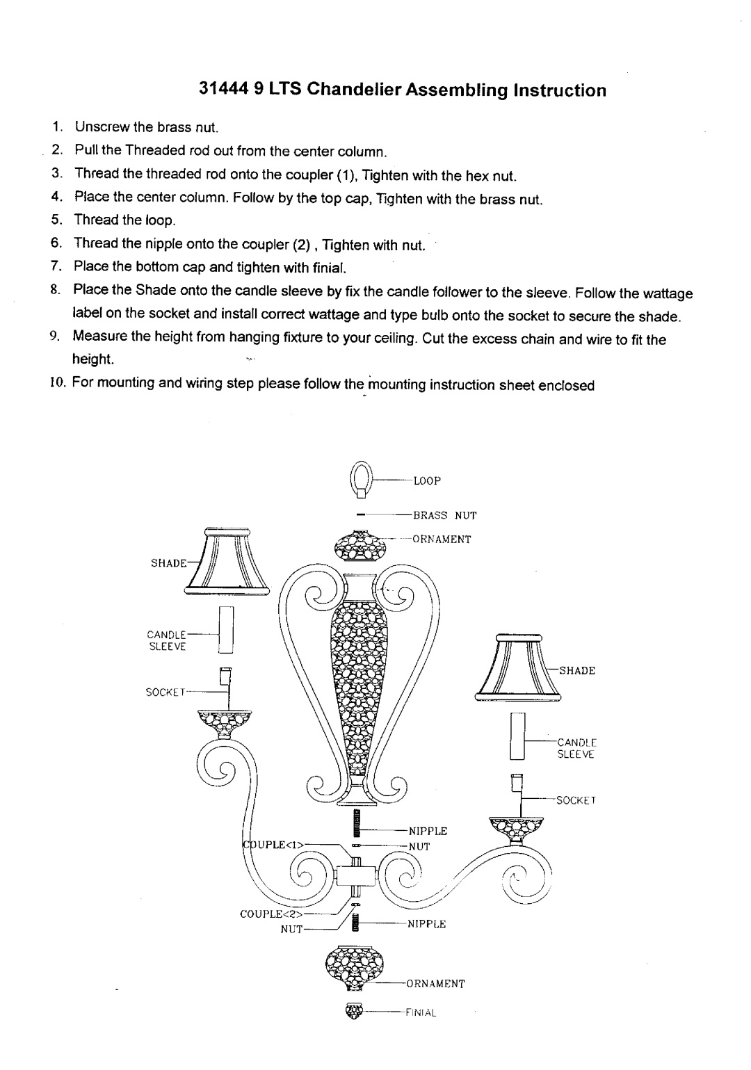 Triarch 31444 9 LTS manual 