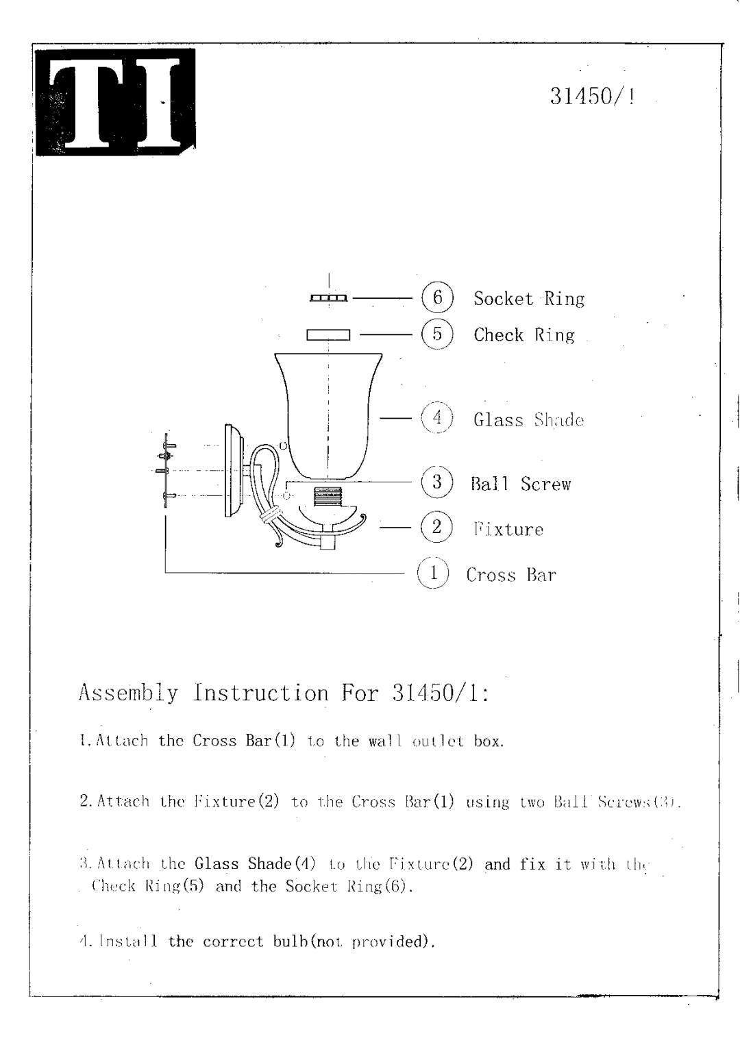 Triarch 31450/1 manual 