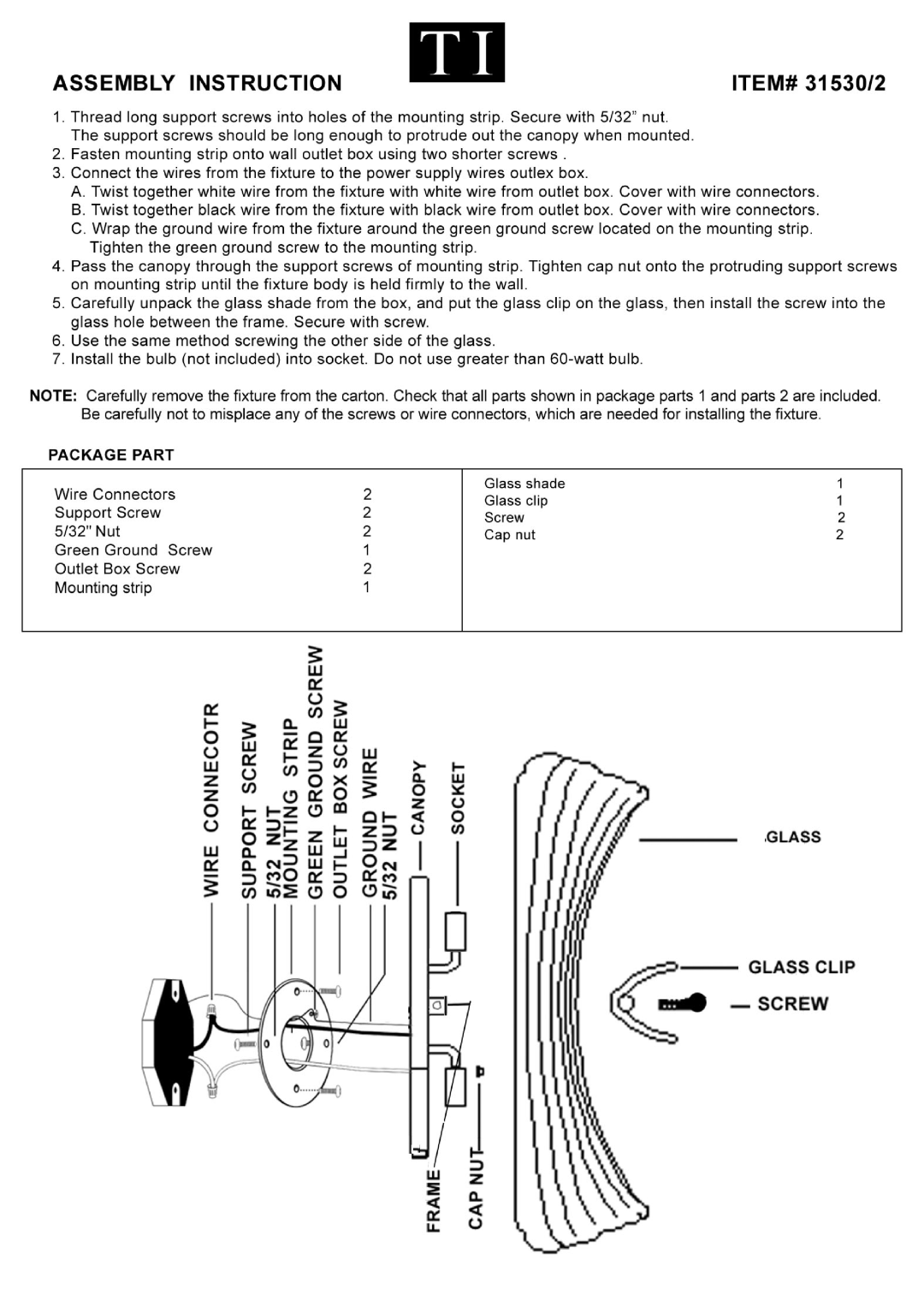 Triarch 31530/2 manual 