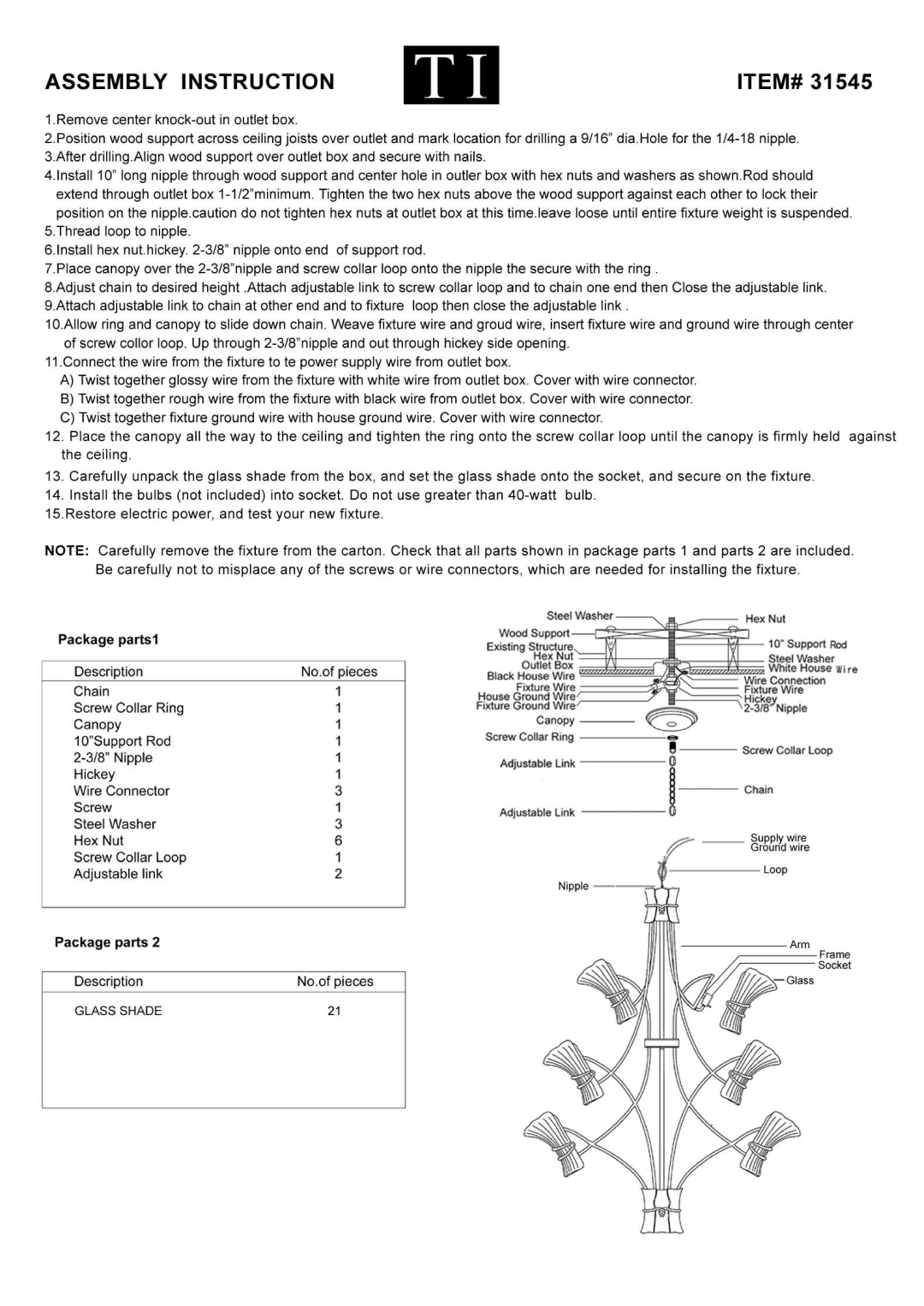 Triarch 31545 manual 