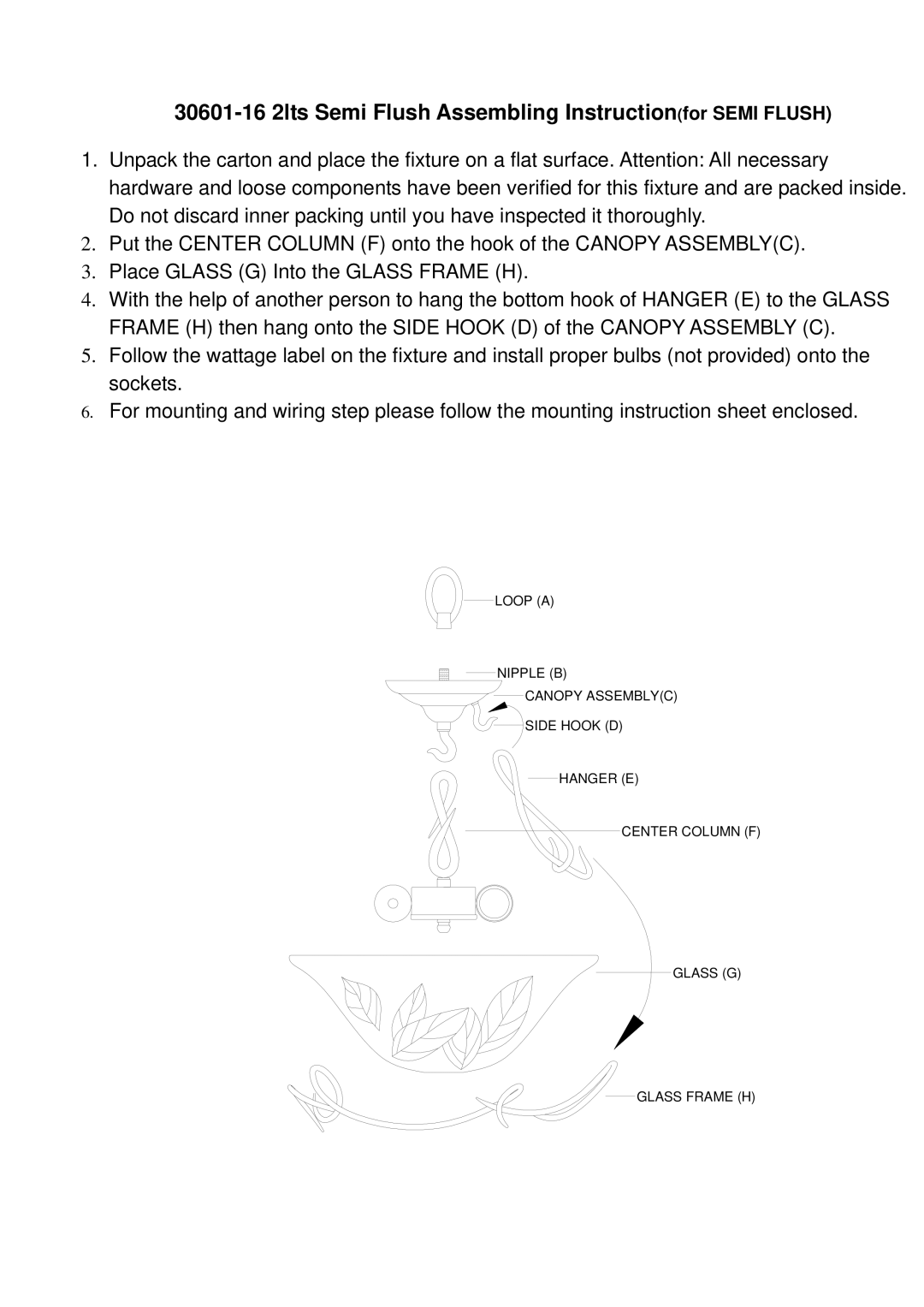 Triarch 31601-16 2lts instruction sheet 