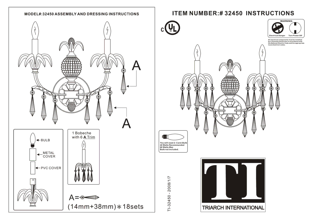 Triarch 32450 manual 