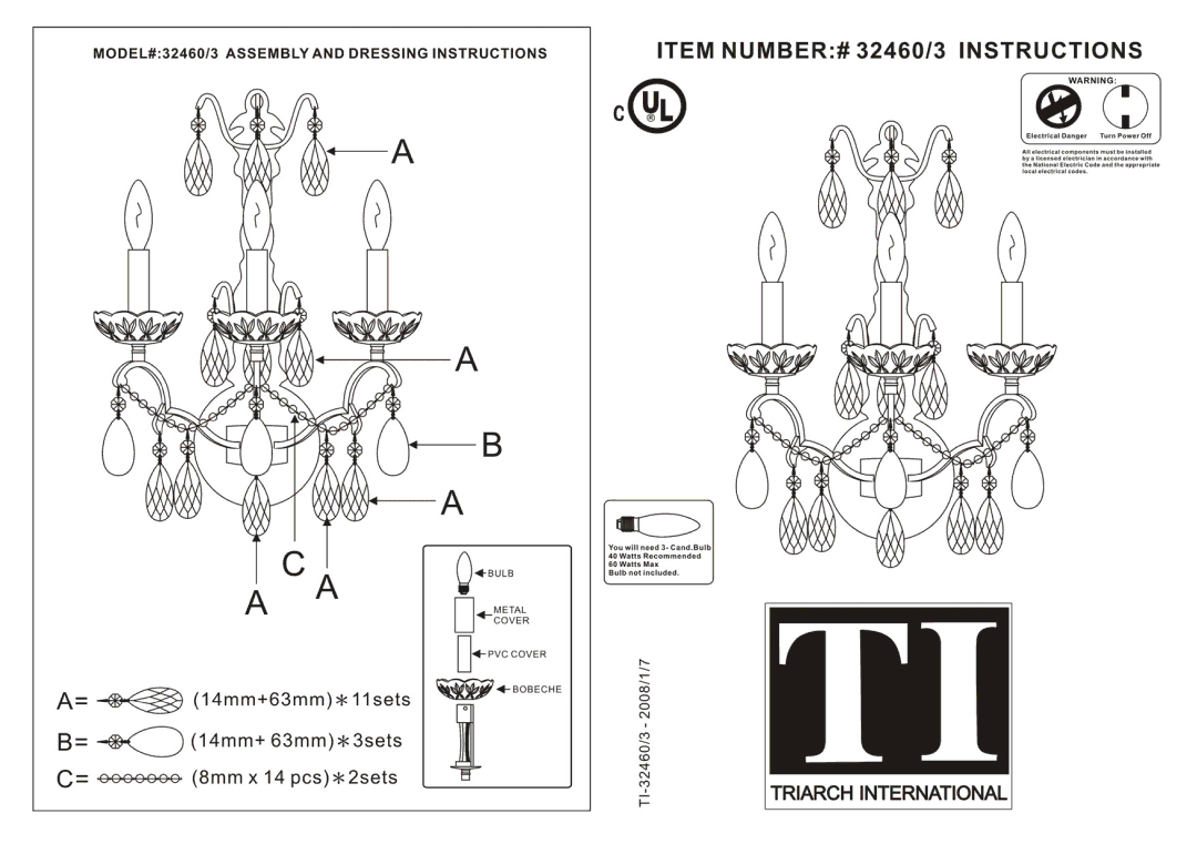 Triarch 32460/3 manual 