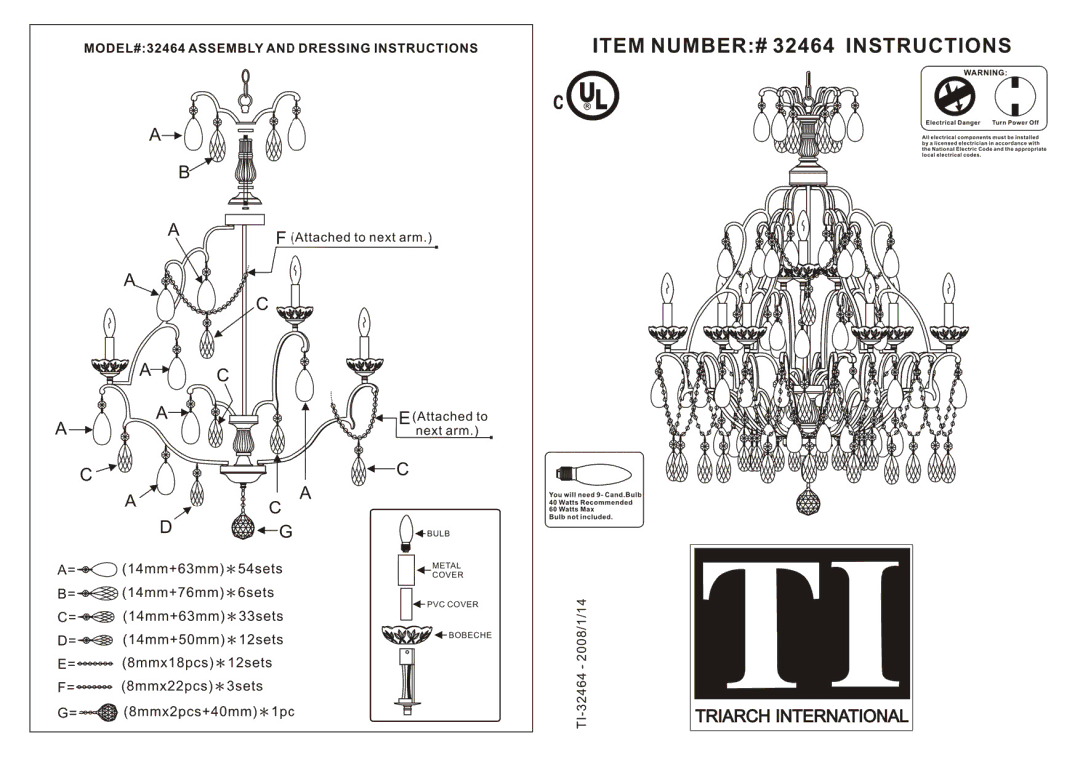 Triarch 32464 manual 