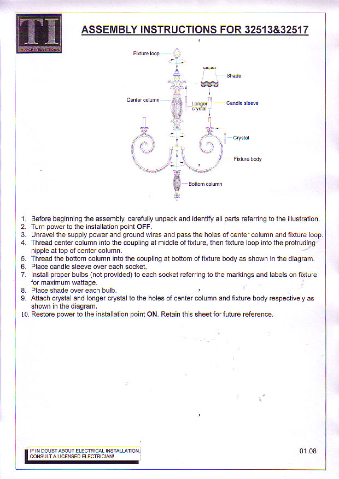 Triarch 32513, 32517 manual 