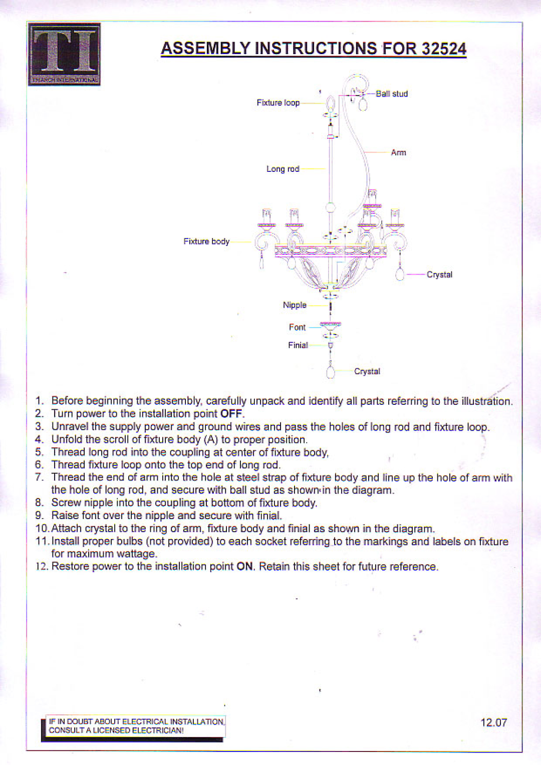 Triarch 32524 manual 