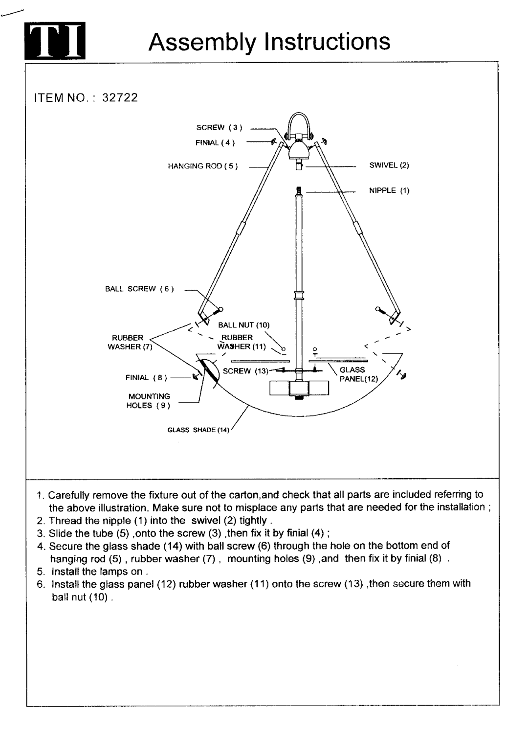 Triarch 32722 manual 