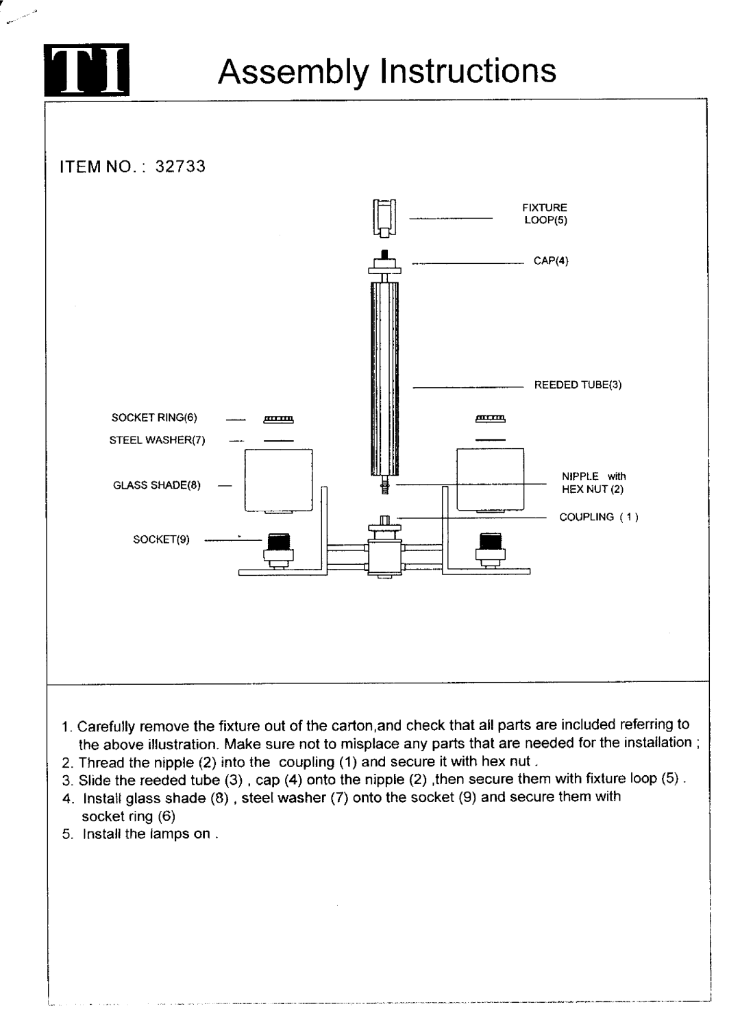 Triarch 32733 manual 