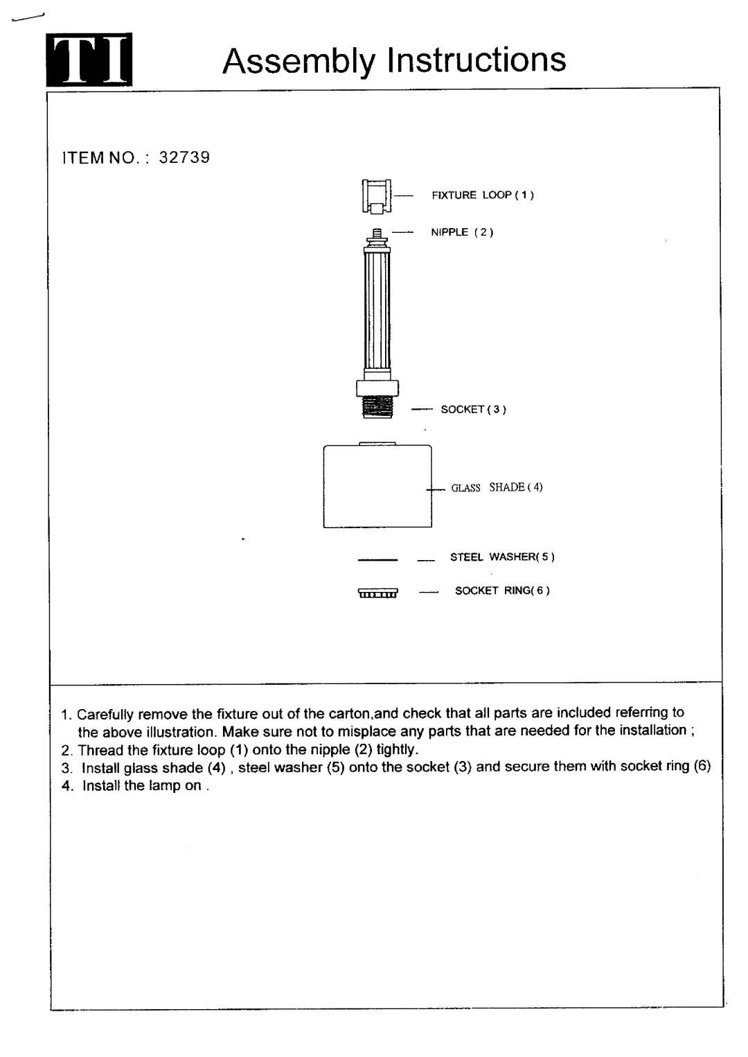 Triarch 32739 manual 