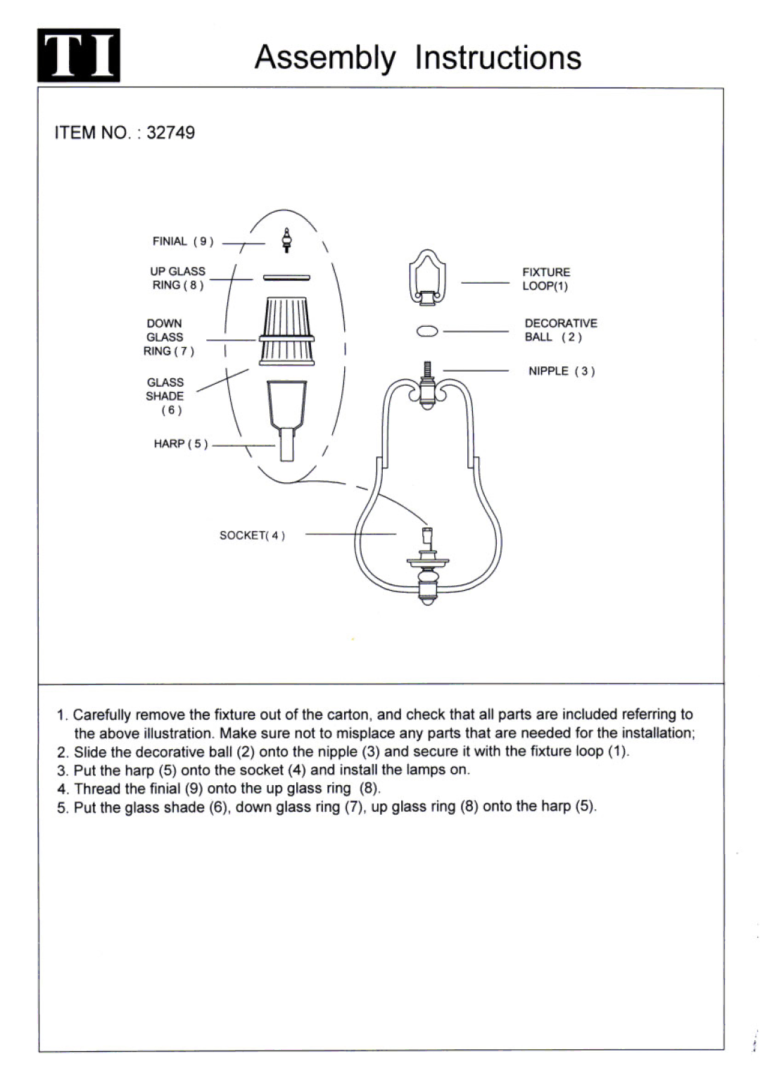 Triarch 32749 manual 